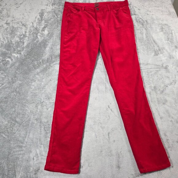 Tripp NYC Pants Womens Juniors 15 Red Corduroy 34" Waist Skinny Rave Punk Goth - Picture 1 of 10